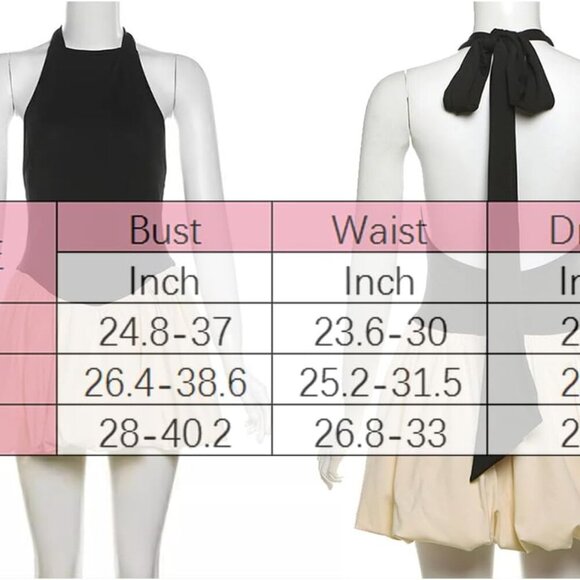 Women Bubble Hem Mini Dress Ruffle Backless Sleeveless Summer Party - Picture 5 of 6